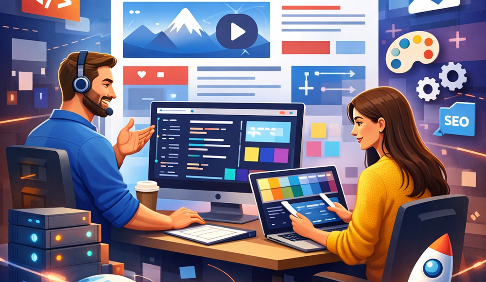 Création de site vitrine professionnel pour présenter votre entreprise sur internet. Design moderne, optimisation SEO, site rapide et responsive pour attirer de nouveaux clients et développer votre visibilité en ligne.