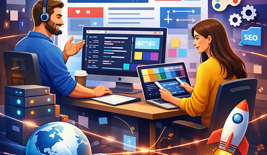 Création de site vitrine professionnel pour présenter votre entreprise sur internet. Design moderne, optimisation SEO, site rapide et responsive pour attirer de nouveaux clients et développer votre visibilité en ligne.